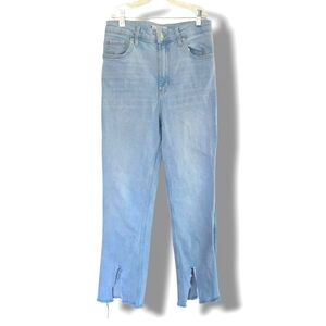 NWOT! Free People Denim Front Slit Jeans Light Wash We The Free Size 28 6